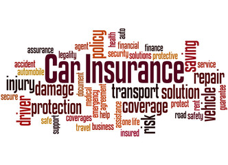Car insurance word cloud concept 2