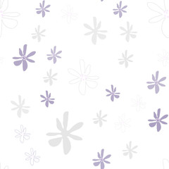 Simple pastel floral pattern for cute childish textile