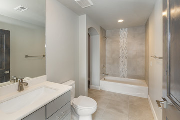 Fototapeta na wymiar New Construction Luxury Bathroom