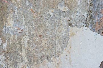 Cracked and peeling paint old wall background. Classic grunge texture.