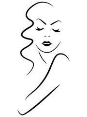 Sensual woman with closed eyes