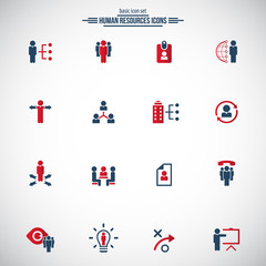 Fototapeta premium human resources vector icon set
