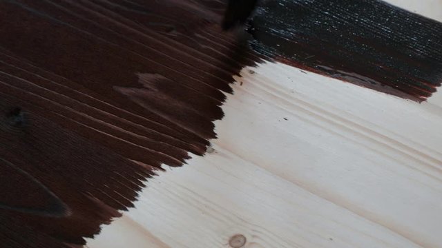 Painting wooden board, Light and dark parts after painting