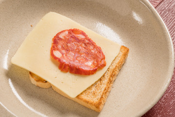 Francesinha on plate preparations