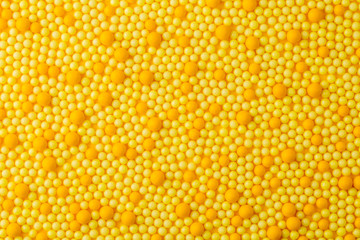 Yellow pills capsules. Medicine and pharmacy concept.