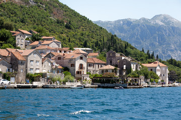 Fototapeta na wymiar Perast town in the Bay of Kotor, Montenegro
