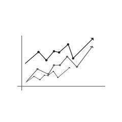 financial chart. Graph chart vector icon. presentation and chart. Business concept