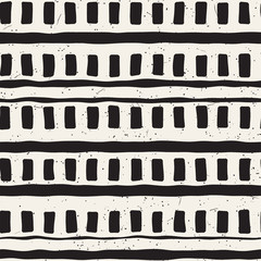 Hand drawn seamless repeating pattern with lines tiling. Grungy freehand background texture.