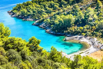 Deurstickers Gouden Hoorn strand, Brac, Kroatië Island of Brac in Croatia, Europe. Beautiful Place.
