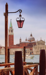 Vintage lamppost in Venice, Italy