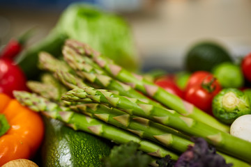 Group of various vegetables in closeup