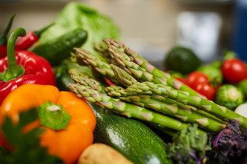 Group of various vegetables in closeup