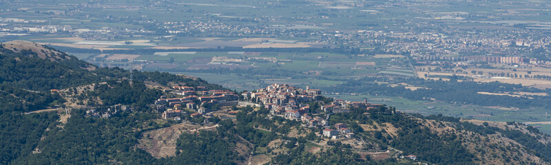Fototapeta na wymiar Aerial image panorama of Rocca Massima