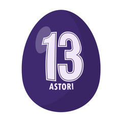 Flat vector Astori football shirt design Easter egg