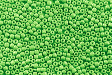 Green beads background texture