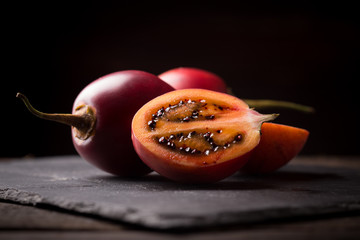 tamarillo on stone board