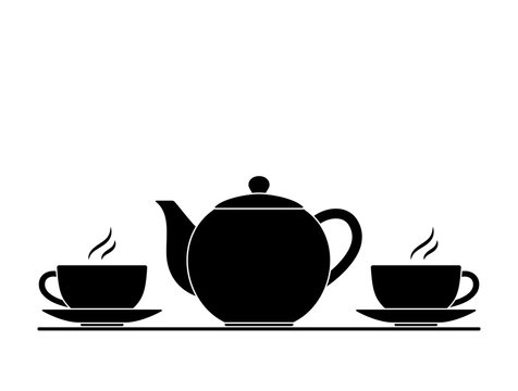 teapot and cups of tea