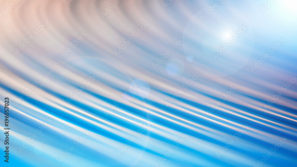 Poster Blue motion blurred rounded lines abstract textured web banner background