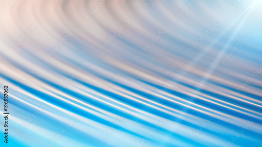 Poster Blue motion blurred rounded lines abstract textured web banner background