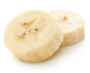 Banana slices isolated