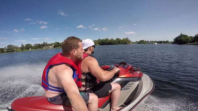 buddies on a seadoo fun in the sun selfie