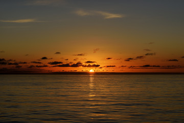 Sunset over Tasman Sea