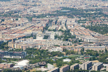 Fototapeta na wymiar Aerial image of the centre of Rome city