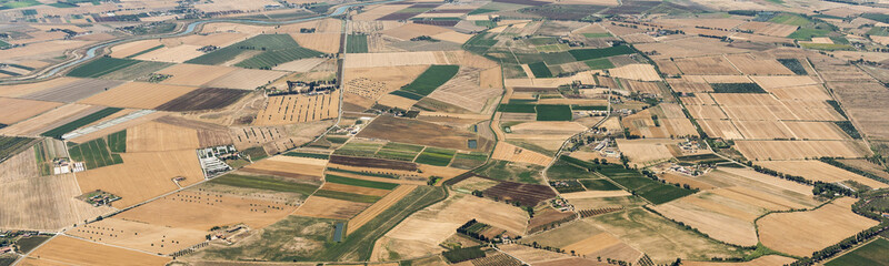 Aerial image of the countryside between Tuscania and Viterbo