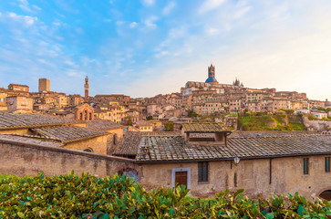 Obraz premium Siena (Italy) - The wonderful historic center of the famous city in Tuscany region, central italy, declared by UNESCO a World Heritage Site.