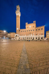 Siena (Italy) - The wonderful historic center of the famous city in Tuscany region, central italy, declared by UNESCO a World Heritage Site.