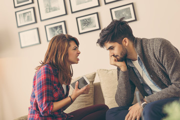 Couple fighting