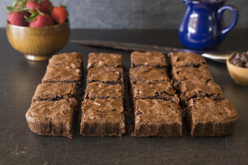 Homemade Gooey Double Chocolate Brownies