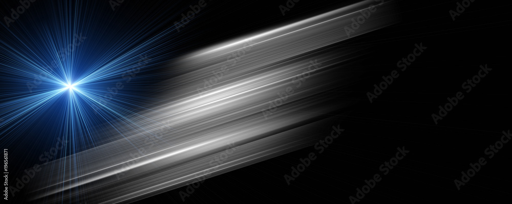 Poster futuristic stripe panorama background design with lights and space for text
