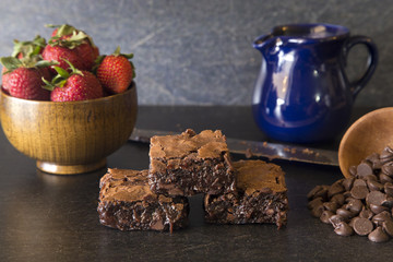 Homemade Gooey Double Chocolate Brownies