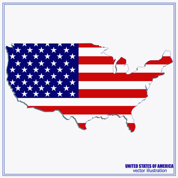 United States of America Vector Map. Illustration.