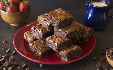Homemade Gooey Double Chocolate Brownies