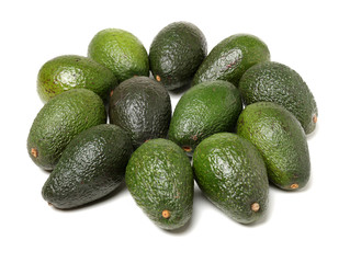 Avocado on white background