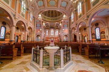 Naklejka premium Interior view of the beautiful Cathedral of the Blessed Sacrament