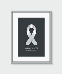 brain cancer awareness frame