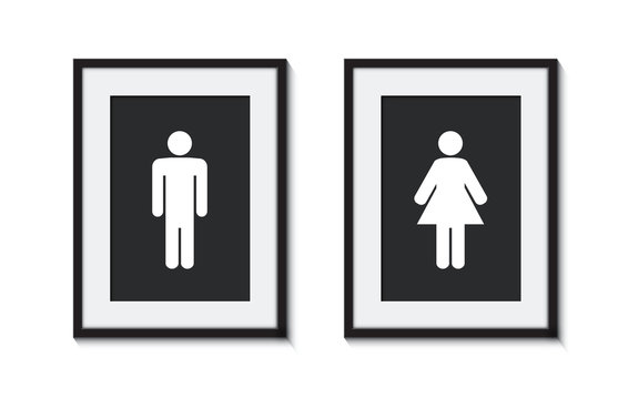 toilet men and women sign