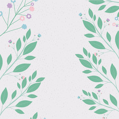 colorful background with decorative branches vector illustration