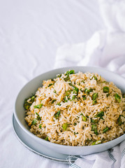Egg broccolini rice
