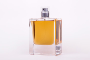 Bottle of perfume isolated on white background