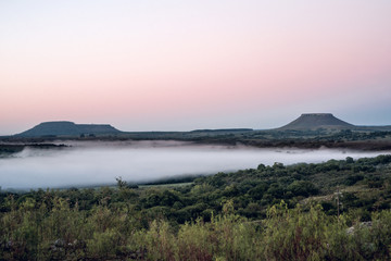 Idyllic landscape of Cuchilla del Ombu, hills in Tacuarembo, north-central Uruguay