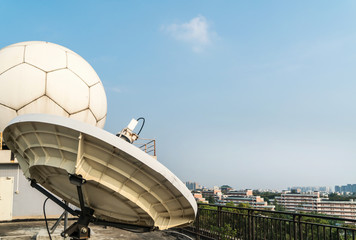 The weather station is on the roof