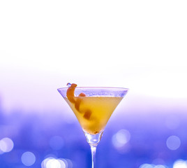 Orange cocktail at a rooftop