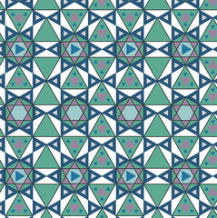 Vintage geometric pattern inspired by The Grammar of Ornament
