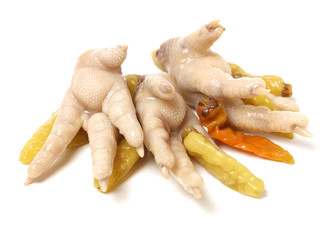 Chicken Feet on white background