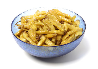 Group Of Hot Pickled Peppers on white background