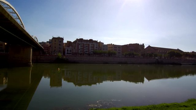Drone en Tortosa ciudad  de la provincia de Tarragona en Cataluña,España. Video aereo con Dron
